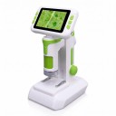 Microscopio digitale per bambini 12,5 x 17 x 26 cm con ingrandimento 1600x e schermo LCD da 4 pollici, portatile e da tavolo con luce LED 11