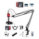 Microscopio digitale per saldatura 13 MP con telecamera HDMI e VGA rossa, obiettivo 150x, luce LED e braccio snodato per riparazioni PCB 3