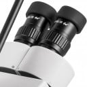 Microscopio estereoscópico para joyería 53,3 x 68,6 x 17,8 cm con zoom de 0,7x a 4,5x, cabeza blanca y brazo multidireccional para engaste de piedras 4
