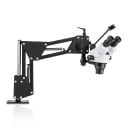 Microscopio estereoscópico para joyería 53,3 x 68,6 x 17,8 cm con zoom de 0,7x a 4,5x, cabeza blanca y brazo multidireccional para engaste de piedras 8
