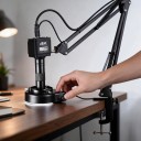Microscopio per saldatura 4K 48 MP con camera nera IMX678, obiettivo 150x, luce LED e braccio snodato per riparazioni di telefoni 6