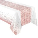 Micul față de masă de unică folosință cu buline 137 x 274 cm Acoperire din plastic impermeabil întărit pentru mese la petreceri, nunți, cine și utilizare în aer liber 4