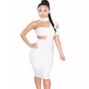 Midi-pituinen bandeau-mekko A1442 1