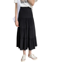 Midi Women's Summer Chiffon Skirt Elegant Vintage A-Line Cut High Elastic Waist Lightweight Airy Fabric Romantic Style 1