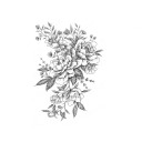 Midlertidig blomstertatovering 10