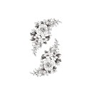 Midlertidig blomstertatovering 15