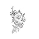 Midlertidig blomstertatovering 16