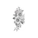 Midlertidig blomstertatovering 20