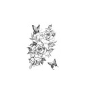 Midlertidig blomstertatovering 38