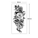 Midlertidig tatovering med blomstermønster 19 x 9,6 cm Vandtæt tatovering til kvinder Kropstatovering Holder op til 15 dage Stilfuldt tilbehør til festivaler 2