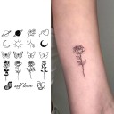 Midlertidig vandtæt tatovering 10 x 8 cm Tatoveringspapir med flere motiver Små tatoveringer Stilfuld kropsdekoration Nem påføring Selvklæbende tatovering 3