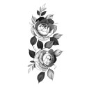 Midlertidig vandtæt tatovering 9,6 x 19 cm delikat blomstermønster kvindekropsdekoration selvklæbende tatovering på huden elegant design 1