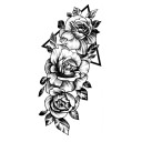 Midlertidig vandtæt tatovering 9,6 x 19 cm delikat blomstermønster kvindekropsdekoration selvklæbende tatovering på huden elegant design 1