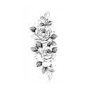 Midlertidig vandtæt tatovering 9,6 x 19 cm delikat blomstermønster kvindekropsdekoration selvklæbende tatovering på huden elegant design 1
