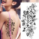 Midlertidig vandtæt tatovering 9,6 x 19 cm delikat blomstermønster kvindekropsdekoration selvklæbende tatovering på huden elegant design 2