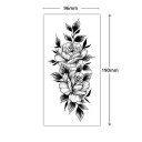 Midlertidig vandtæt tatovering 9,6 x 19 cm Delikat blomstermønster Romantisk tatoveringsklistermærke Elegant kropsdekoration Nem påføring 2