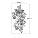 Midlertidig vandtæt tatovering 9,6 x 19 cm Delikat blomstermønster Romantisk tatoveringsklistermærke Elegant kropsdekoration Nem påføring 2