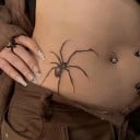 Midlertidigt vandtæt tatovering Spider 12 x 12 cm Falsk tatovering til kroppen i 15 dage 3