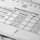 Mierka na výšku strún z nehrdzavejúcej ocele Presné meradlo pre nastavenie gitary, basgitary alebo ukulele Nástroj pre údržbu a nastavenie 3