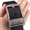 Miesten aitoa nahkaa oleva vyö Leveys 3,8 cm Elegantti vyö metalliseossoljella Korkealaatuinen muotiasuste pukuun, farkkuihin 4