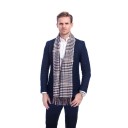 Miesten kuviollinen talvihuivi - Beige 1