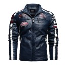 Miesten nahkainen biker-takki 4