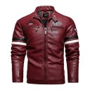 Miesten nahkainen biker-takki 8