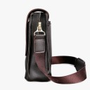 Miesten pystysuora nahkainen olkalaukku 24 × 21 × 7 cm Rento business-polo-olkalaukku Asiakirjalaukku Paul Elegantti ja trendikäs laukku 6