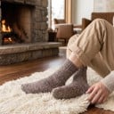 Miesten talvijalkineet 3 paria Villaiset termopohjat EU 39-44 Paksut froteepohjat Lämpimät sukat pakkaseen ja kotiin 2