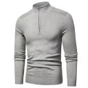 Miesten vetoketjullinen neulepusero F240 3