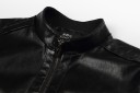 Miesten ylellinen biker-takki - Musta 9