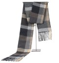 Miesten ylellinen ruudullinen huivi J754 3