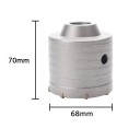 Miez de foraj 68×70 mm coroană goală din metal pentru forarea unor găuri de diametru mare în materiale de construcție 2