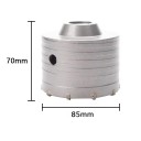 Miez de foraj 85×70 mm coroană goală din metal pentru forarea găurilor de mari dimensiuni în materiale de construcție 2