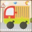 Mijloc de transport puzzle insert din lemn 3