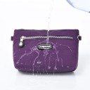 Μικρή γυναικεία τσάντα crossbody από νάιλον και πολυεστέρα Μπροστινή θήκη με φερμουάρ Λουρί στον καρπό και λουρί στον ώμο 22 x 12 x 6 cm 10
