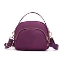 Μικρή γυναικεία τσάντα crossbody με λαβή και φαρδύ ρυθμιζόμενο ιμάντα Πολλές θήκες με φερμουάρ Πολυεστέρας Διαστάσεις 17 x 14 x 8 εκ. 5