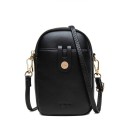 Μικρή γυναικεία τσάντα crossbody με φερμουάρ Μπροστινή τσέπη με κουμπί Αφαιρούμενος ιμάντας από PU δέρμα και πολυεστέρα Διαστάσεις 14 x 19 1
