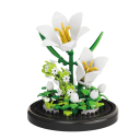 Mikro byggeklodser liljer 85 x 85 x 97 mm 161 stk Kreativ blomstermodel i potte Hjemmedekoration Plante til børn og voksne 1
