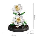 Mikro construcción de camelia blanca 85 x 85 x 96 mm 173 piezas Modelo elegante de flor en maceta Decoración creativa y regalo creativo para niños 2