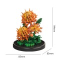 Mikro construcție crizanteme 85 x 85 x 94 mm 223 bucăți Model creativ de flori în ghiveci Decorațiune interioară și cadou drăguț pentru copii 2
