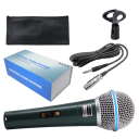 Mikrofon na karaoke s kabelem 5 x 19 cm Univerzální zpěvový mikrofon 50Hz-16kHz Domácí párty Hudební vystoupení Kvalitní zvuk 3