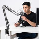 Mikroscop de sudură 4K 48 MP cu cameră neagră IMX678 HDMI și obiectiv USB-C 150x cu lumină LED și braț articulat pentru repararea telefoanelor 5