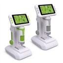 Mikroscop digital pentru copii 12,5 x 17 x 26 cm cu mărire de 1600x și ecran LCD de 4 inci, portabil și de birou, cu lumină LED pentru educație 1