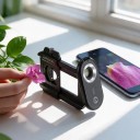 Mikroscopio para telemóvel 100x APEXEL com LED e luz UV Suporte para telefone 71–105 mm Filtro CPL Bateria USB-C Preto Para exploração da natureza 4