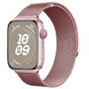 Milánsky remienok 42 mm 44 mm 45 mm 49 mm pre Apple Watch série 1–9 SE SE2 Ultra Kovový magnetický pásik s plynulým nastavením dĺžky 3