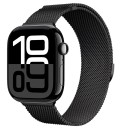 Milanskyrm 46 mm til Apple Watch Series 10 og 11 Metal magnetisk rem med glidende længdejustering Elegant vævet ståldesign 1