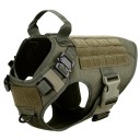 Militär hundsele Slitstark träningsväst med kardborre för hundar Justerbar hundsele med handtag Andningssele med Molle-system 6
