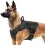 Militär-Set aus Hundegeschirr, Halsband und Leine, langlebig, verstellbar, mit Klettverschluss, Trainingsweste für Hunde, atmungsaktives Geschirr mit Griff 2