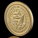 Minde Mønt SEAL Hold USA Marine Land Luft Dobbelt Sidet 4 cm 3 mm 28 g Forgyldt Metal med Relief af Ørn og Beskyttende Kapsel 6